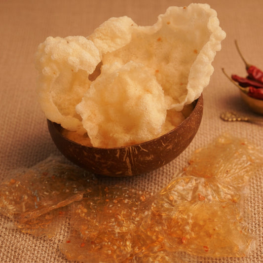 Karam Saggubiyyam Vadiyalu (Sabudana Fryums)